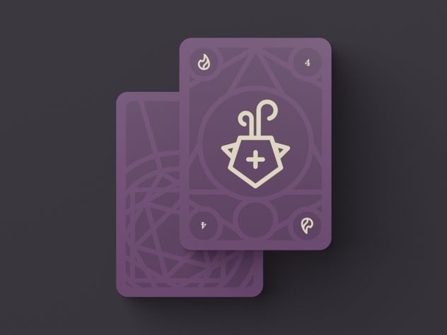 An exemplary monster card, a level four fire beast