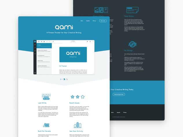 A screenshot of Qami’s writing activity dashboard showing the activity in the month of May 2019